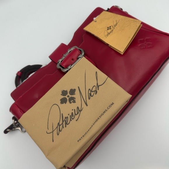 Patricia Nash Red Leather Shoulder Bag - Picture 6 of 15